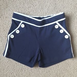 E Land Navy Blue Nautical Shorts